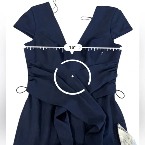 Dress The Population Dana Wrap Waist Bodycon Dress NWT | Navy | Size Small - Picture 7 of 10